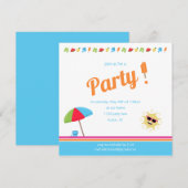 Eenvoudig zomer save the date (Voorkant / Achterkant)