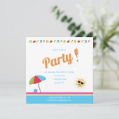 Eenvoudig zomer save the date (Staand voorkant)