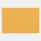 Eenvoudig zomergeel Oranje Narrow Striped Pattern Inpakpapier Vel (Voorkant)