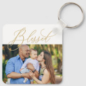 Eenvoudig zonder bewerkbare kleurenfoto-Sleutelhan Sleutelhanger (Achterkant)