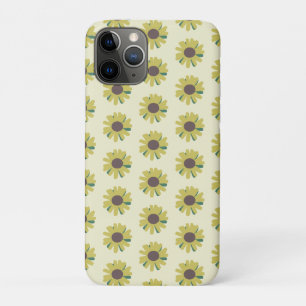 Eenvoudig Zonnebloem Bruin Groen Geel Bloemmotief Case-Mate iPhone Case