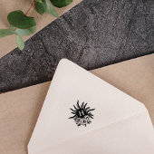 Eenvoudig Zonnebloem Monogram Rubberstempel