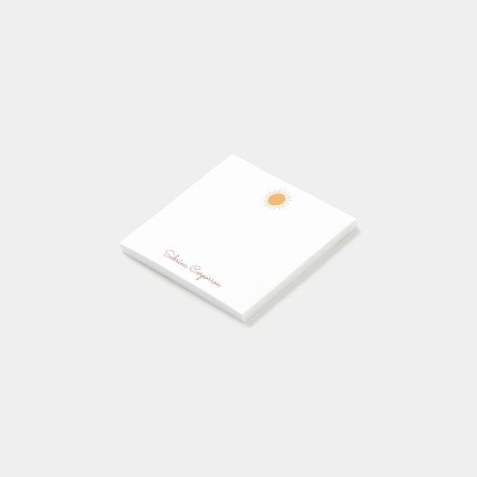 Eenvoudig zonneschijn op maat post-it® notes (Schuin)