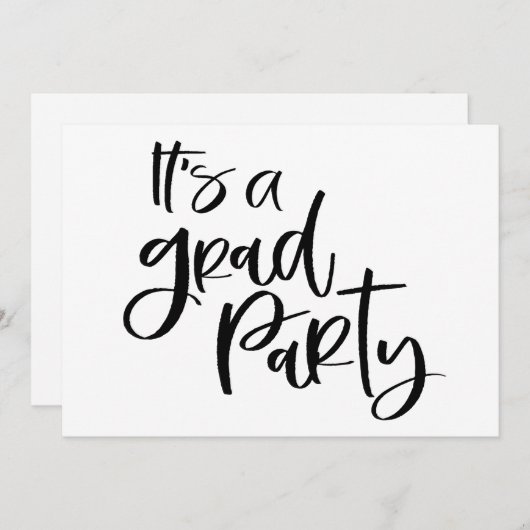 EENVOUDIG ZOUDEN Het is een AFSTUDEERDER PARTIJ Af Kaart (Voorkant / Achterkant)