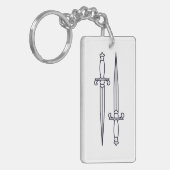 Eenvoudig zwaard sleutelhanger (Voorkant Links)