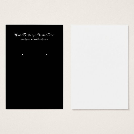 Eenvoudig zwart, aangepast beeldscherm, Visitekaar Visitekaartje (Voorkant /achterkant)