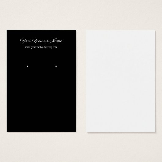 Eenvoudig zwart, aangepast Visitekaartje (Voorkant /achterkant)