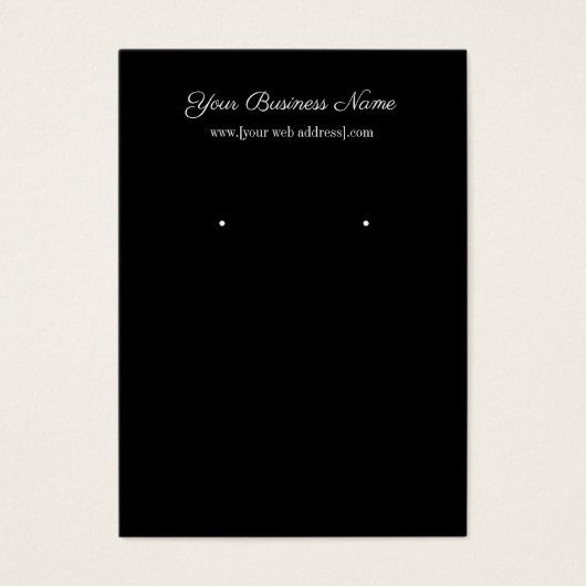 Eenvoudig zwart, aangepast Visitekaartje (Voorkant)