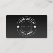 Eenvoudig zwart, aangepast visitekaartje (Voorkant)