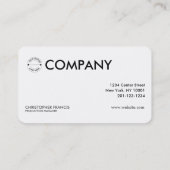 Eenvoudig zwart, aangepast visitekaartje (Achterkant)