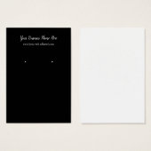 Eenvoudig zwart, aangepast Visitekaartje (Voorkant /achterkant)