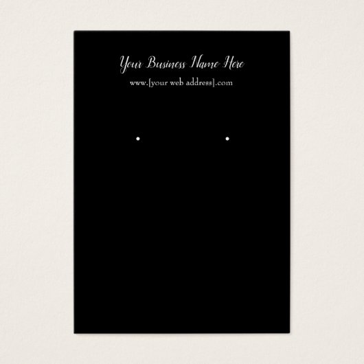 Eenvoudig zwart, aangepast Visitekaartje (Voorkant)