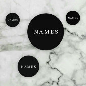 Eenvoudig zwart, aangepaste Jouw naam toevoegen Confetti