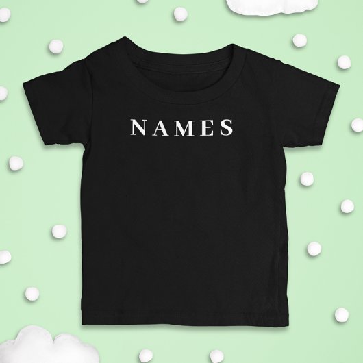 Eenvoudig zwart, aangepaste Jouw naam toevoegen el