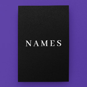 Eenvoudig zwart, aangepaste Jouw naam toevoegen el