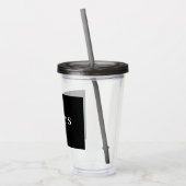 Eenvoudig zwart, aangepaste Jouw naam toevoegen el Acryl Drinkbeker (Links)