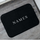 Eenvoudig zwart, aangepaste Jouw naam toevoegen el Badmat