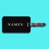 Eenvoudig zwart, aangepaste Jouw naam toevoegen el Bagagelabel