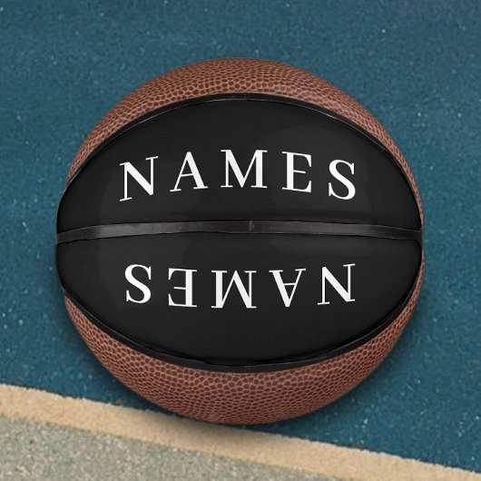 Eenvoudig zwart, aangepaste Jouw naam toevoegen el Basketbal