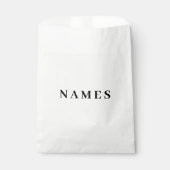 Eenvoudig zwart, aangepaste Jouw naam toevoegen el Bedankzakje (Voorkant)