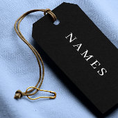 Eenvoudig zwart, aangepaste Jouw naam toevoegen el Cadeaulabel