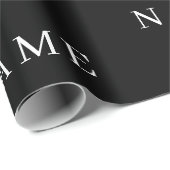 Eenvoudig zwart, aangepaste Jouw naam toevoegen el Cadeaupapier (Rol Hoek)