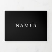 Eenvoudig zwart, aangepaste Jouw naam toevoegen el Drieluik Kaart (Cover)