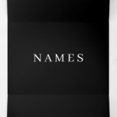 Eenvoudig zwart, aangepaste Jouw naam toevoegen el Drieluik Kaart (Binnenkant midden)