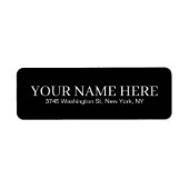 Eenvoudig zwart, aangepaste Jouw naam toevoegen el Etiket (Voorkant)