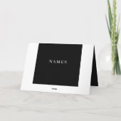 Eenvoudig zwart, aangepaste Jouw naam toevoegen el Feestdagen Kaart (Achterkant)