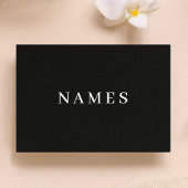 Eenvoudig zwart, aangepaste Jouw naam toevoegen el Feestdagenkaart