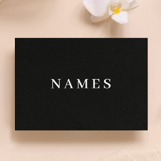 Eenvoudig zwart, aangepaste Jouw naam toevoegen el Feestdagenkaart