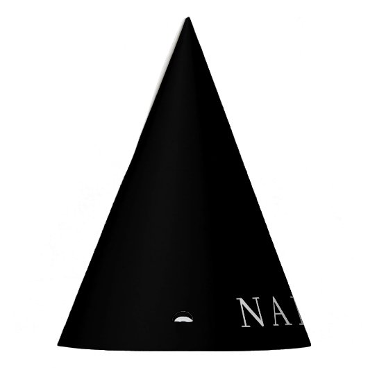 Eenvoudig zwart, aangepaste Jouw naam toevoegen el Feesthoedjes (Links)