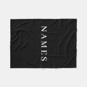 Eenvoudig zwart, aangepaste Jouw naam toevoegen el Fleece Deken (Voorkant (Horizontaal))