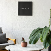 Eenvoudig zwart, aangepaste Jouw naam toevoegen el Foto Afdruk