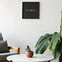 Eenvoudig zwart, aangepaste Jouw naam toevoegen el