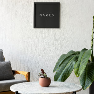 Eenvoudig zwart, aangepaste Jouw naam toevoegen el Foto Afdruk