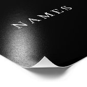 Eenvoudig zwart, aangepaste Jouw naam toevoegen el Foto Afdruk (Hoek)