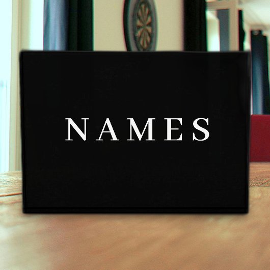 Eenvoudig zwart, aangepaste Jouw naam toevoegen el Fotoblokken