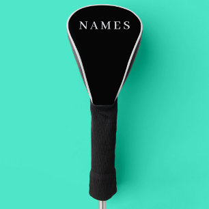 Eenvoudig zwart, aangepaste Jouw naam toevoegen el Golfheadcover