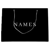 Eenvoudig zwart, aangepaste Jouw naam toevoegen el Groot Cadeauzakje (Voorkant)