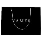 Eenvoudig zwart, aangepaste Jouw naam toevoegen el Groot Cadeauzakje (Achterkant)