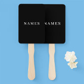 Eenvoudig zwart, aangepaste Jouw naam toevoegen el Handwaaier