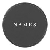 Eenvoudig zwart, aangepaste Jouw naam toevoegen el Hockey Puck (Voorkant)