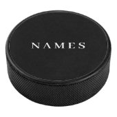 Eenvoudig zwart, aangepaste Jouw naam toevoegen el Hockey Puck (3/4)