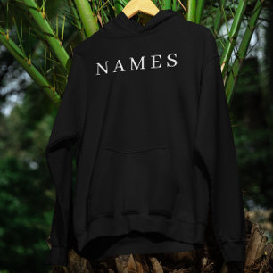 Eenvoudig zwart, aangepaste Jouw naam toevoegen el Hoodie