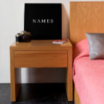Eenvoudig zwart, aangepaste Jouw naam toevoegen el Imitatie Canvas Print<br><div class="desc">Eenvoudige zwarte Douane voegt Jouw naam elegant Ontwerp voor iedereen toe.</div>
