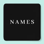 Eenvoudig zwart, aangepaste Jouw naam toevoegen el Kartonnen Onderzetters