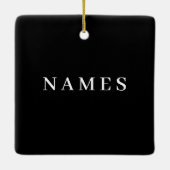 Eenvoudig zwart, aangepaste Jouw naam toevoegen el Keramisch Ornament (Achterkant)