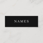 Eenvoudig zwart, aangepaste Jouw naam toevoegen el Klantenkaartje (Achterkant)